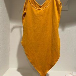 Cute Mustard Yellow Bodycon Bodysuit!